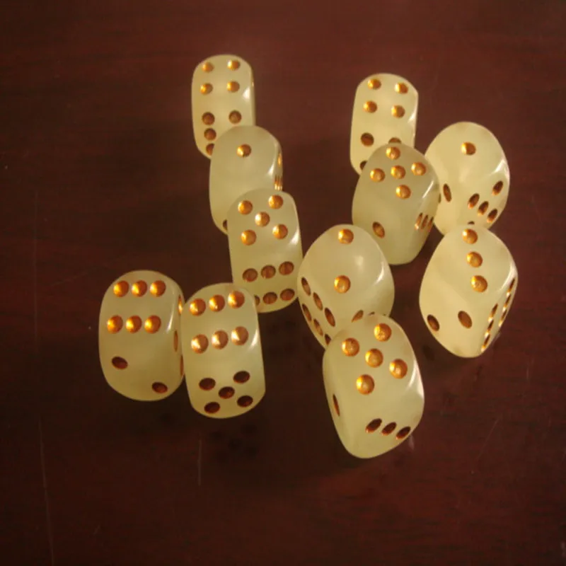 

The new 3Pcs/set 16MM rounded gold bar KTV boutique night luminous dice dice