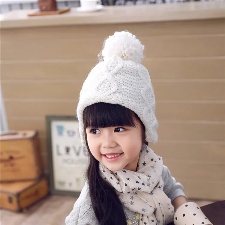 Детские шапки корейский стиль для девочек и мальчиков Новинка Детская шерстяная