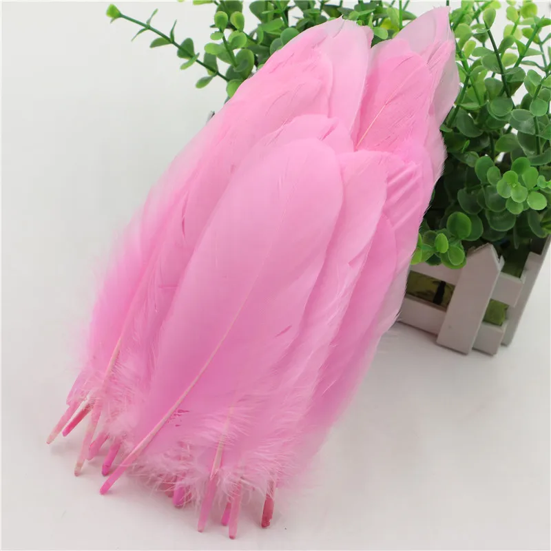 Светло розовые гусиные перья отделка для шитья костюм Millinery Craft 10 15 см/4 6