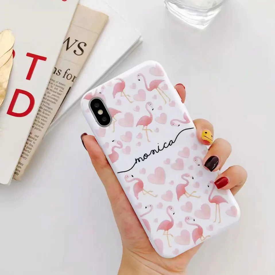 Мода Фламинго чехол для телефона iPhone 6S x 7 8 силиконовый случаи задняя крышка 6 Plus