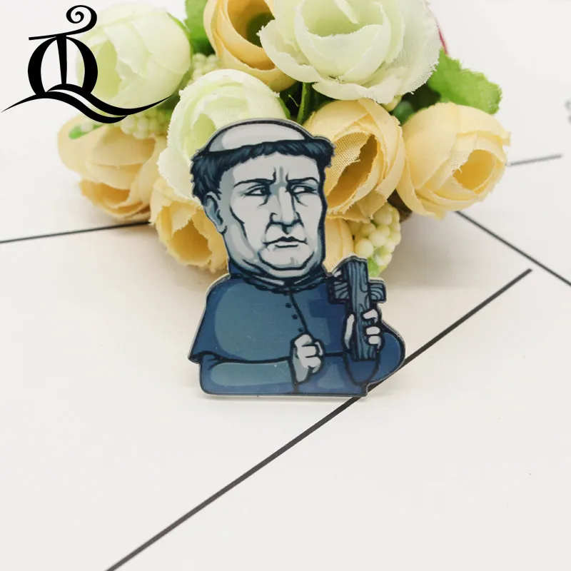 Горячая 1 шт. рубашка милый акриловый рисунок герой мультфильм значок булавки сумка Packbag украшение животное собака кошка брошка мультфильм Broch, No106 - Цвет: 10
