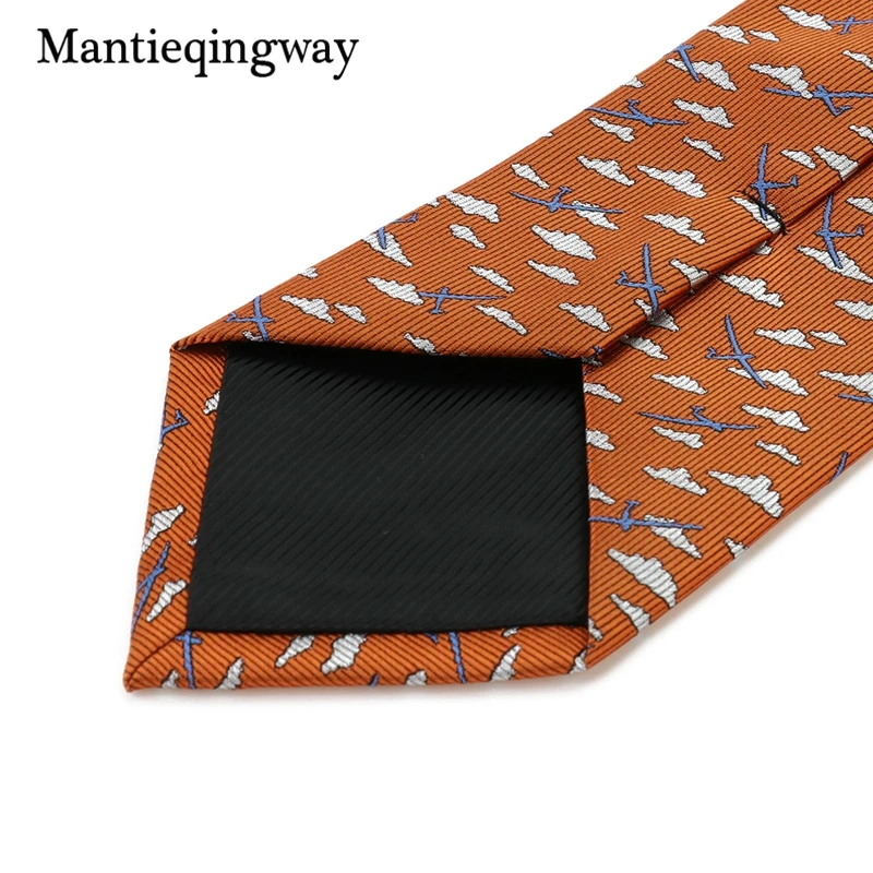 Mantieqingway облака печать галстук набор полиэстер платок запонки kravatte 8.5 см Широкий