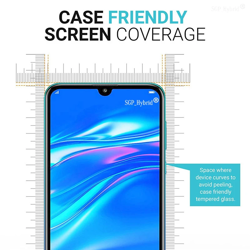 Защитное стекло 3D 9H для Huawei Y7 Pro закаленное с полным покрытием Защитная пленка Y 7 7Y