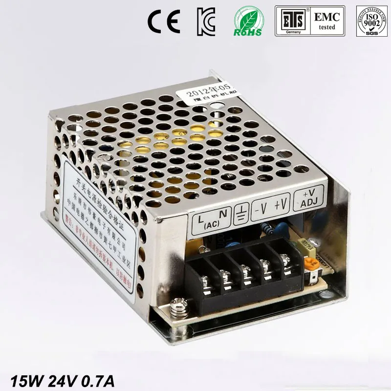 

24V 0.7A MS-15-24 MINI led driver, mini switching power supply,min power switch,mini size smps with overload protection