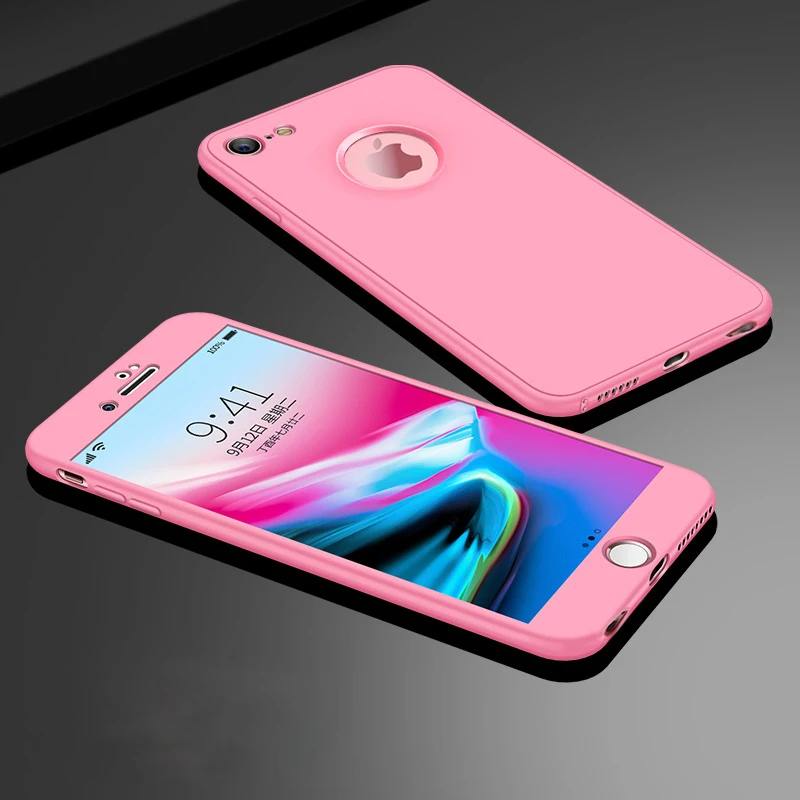 Защитный чехол с полным покрытием на 360 градусов для iPhone 6 S 7 8 Plus X XR XS Max 5 5s SE 6Plus 6splus
