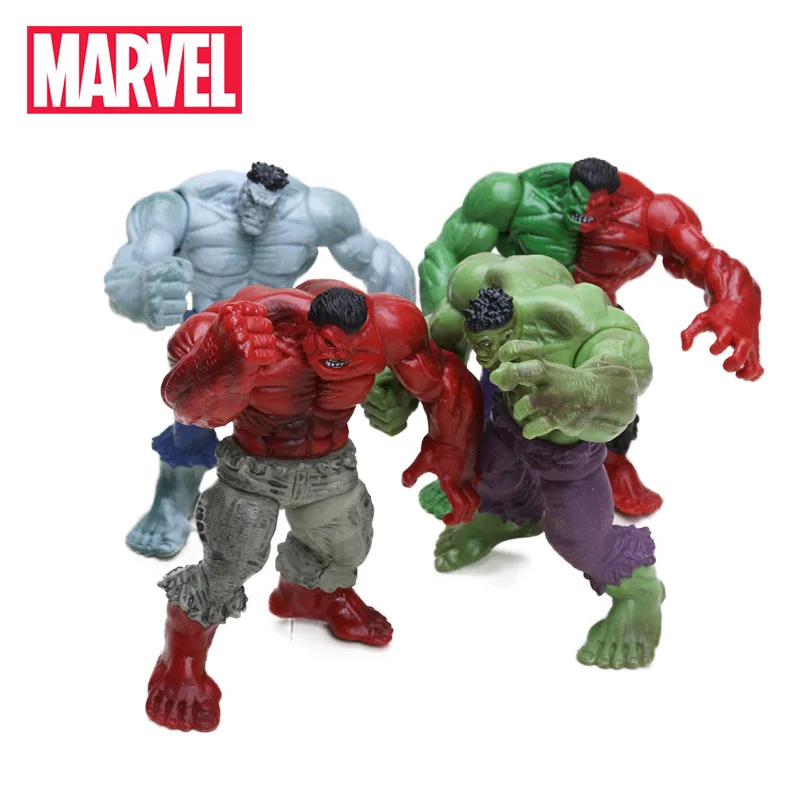 Набор из 4 игрушек Marvel 12 см мстители супергерой Халк Зеленый Красный Халк ПВХ фигурки Набор Коллекционная модель игрушки куклы