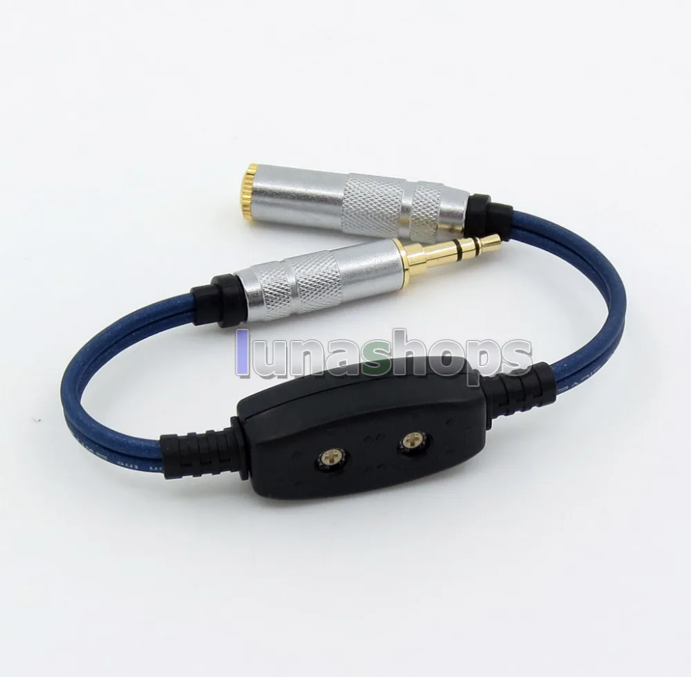 0ohm-220ohm чистый серебро 3 5 мм штекер-гнездо регулируемый резистор кабель для Etymotic ER4