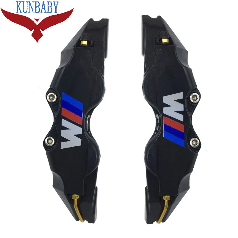 Black KUNBABY ABS пластик с белым/M 3m логотип дисковый тормозной суппорт Чехлы Размер L/M/S для B MW Модель 3 - Название цвета: Black