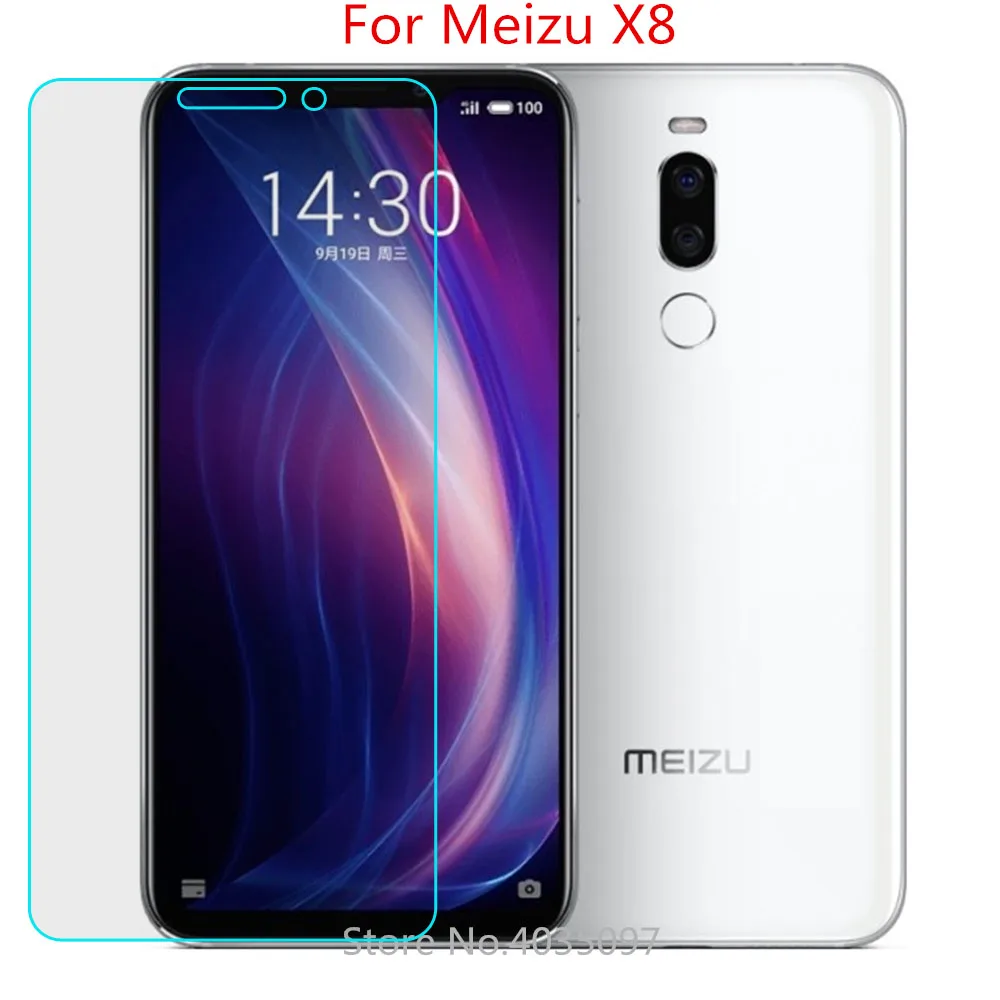2 шт. закаленное стекло для Meizu X8 Защитная пленка экрана телефона X8|Защитные