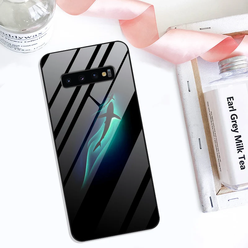 Чехол из закаленного стекла для Samsung S10 Plus мягкий бампер с 3D принтом чехол Galaxy S10Plus