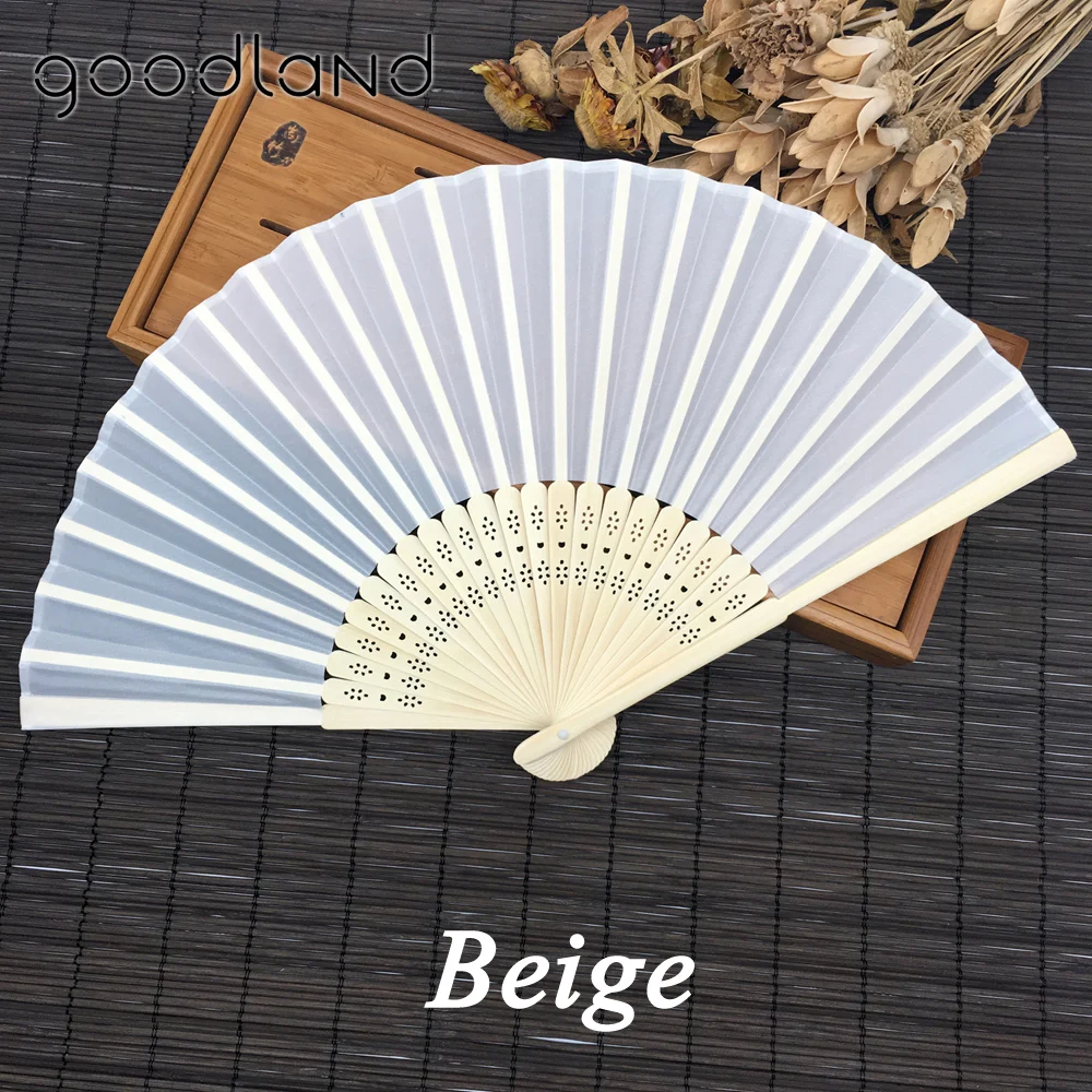 

Free Shipping 5pcs multi-colors spun Silk Cloth Fabric folding Hand fan Chinese Bamboo Pocket fan Home decoration Accessories