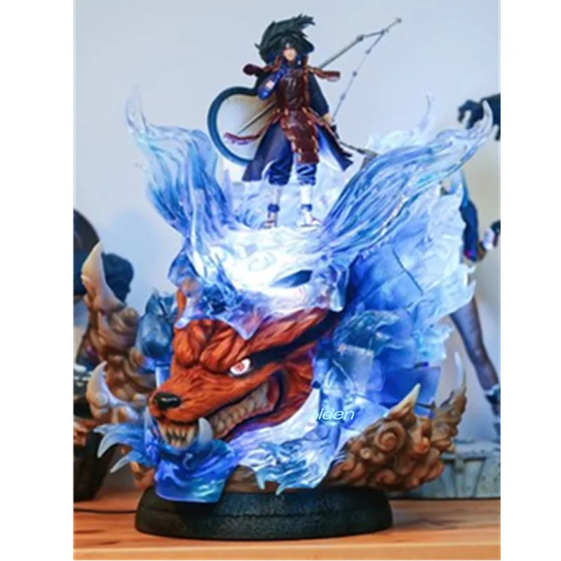 2" Наруто статуя Курама бюст Мадара Учиха Susanoo полноразмерный Портрет с светодиодный свет анимационная фигурка GK PF игрушечная коробка 63 см B1563