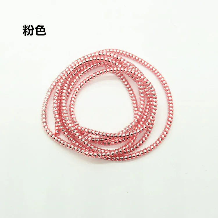 3Pcs/lot Plating Sequins 1.4M TPU spiral USB Charging cable cord protector winder for iphone 8 7 6 5 Earphone Protection | Электроника