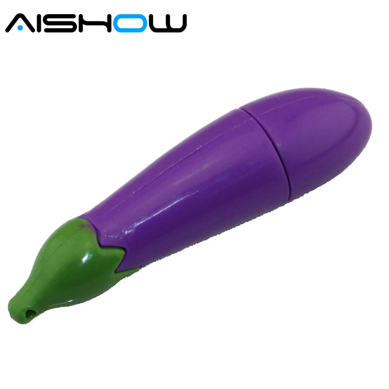 Силиконовый флеш накопитель в виде баклажана 1 ГБ/2 ГБ/4 ГБ/8 ГБ/16 ГБ/32 ГБ/64 ГБ