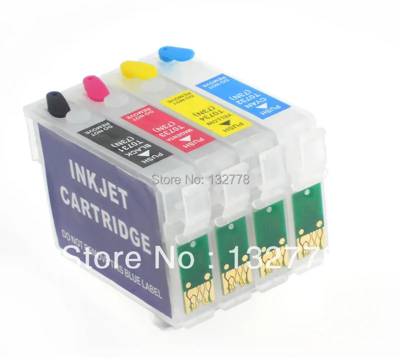 Бесплатная доставка T1171 T0732N T0733N T0734N многоразовый картридж для epson TX105 T24 TX115 T23 |