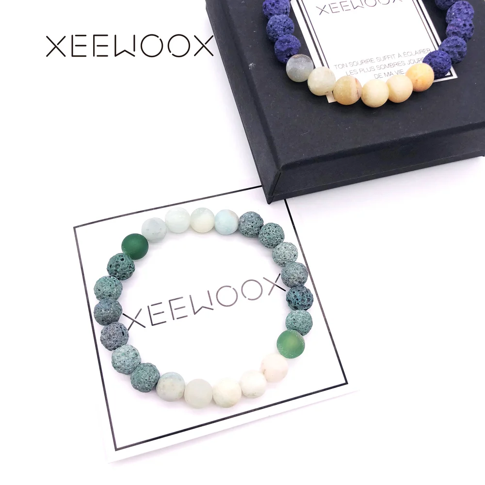 Новинка 2019 браслет из бусин для пар натурального камня карамельного цвета женщин