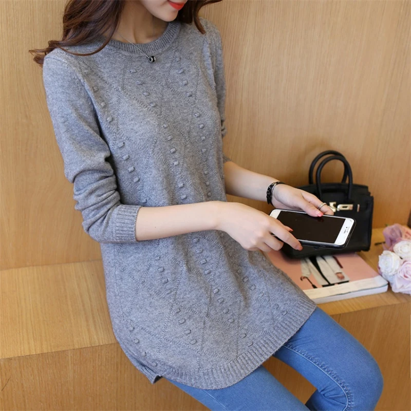 

Autumn Sweater O-Neck Women Fashion Autumn Winter Pullovers Knit Female Sweater Women Slim Knit Winter Knitwear LJ0562