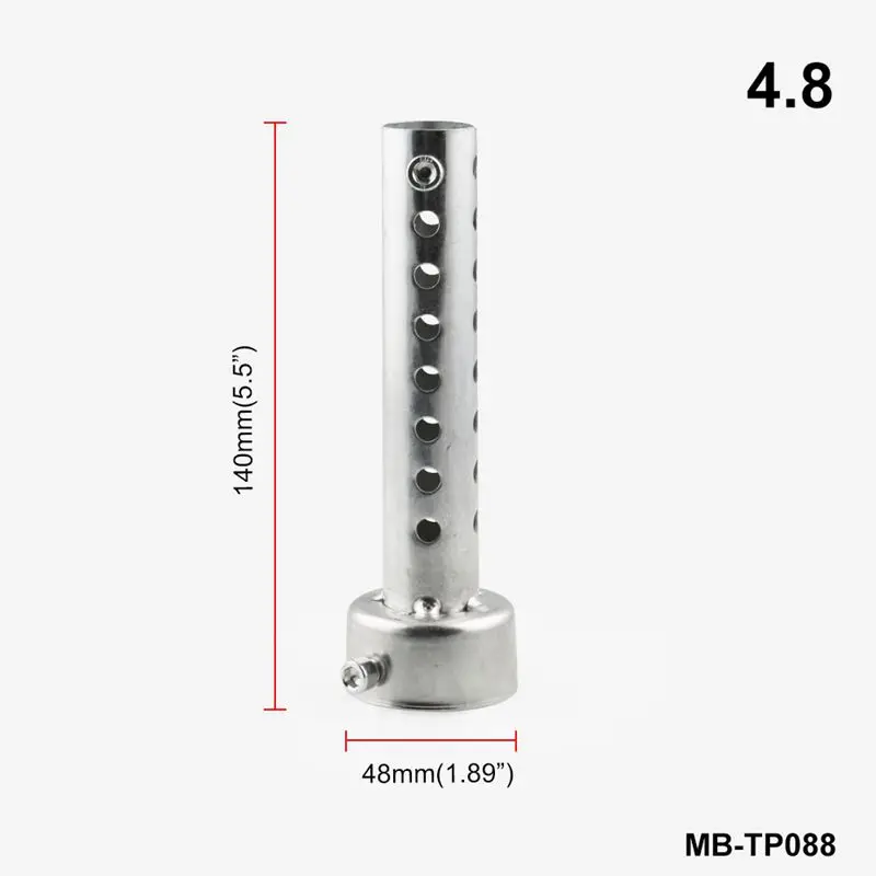 silver 4.8cm Мотоцикл глушитель глушители для автомобиля может дБ убийца перегородка съемный хром 35 мм 42 мм 45 мм 48 мм 60 мм Универсальный - Цвет: silver 4.8cm