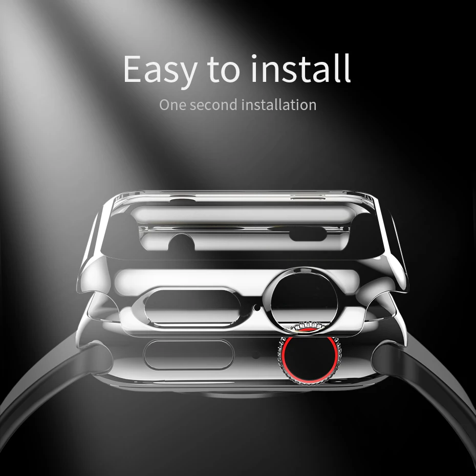 HOCO Бампер для Apple Watch Series 5 ПК Корпус Slim fit Чехол IWatch 4 Цветное покрытие Тонкий