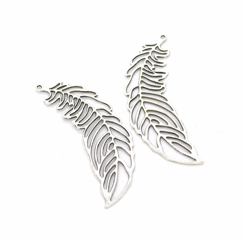 

25pcs Feather Charms DIY Jewelry Making Pendant Fit Bracelets Necklaces Earrings Handmade Crafts