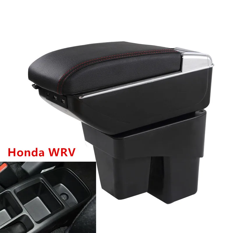 Для Honda WRV подлокотник коробка зарядка через usb увеличивает двухслойный центральный магазин содержание держатель стакана, пепельница аксессуары 15-19
