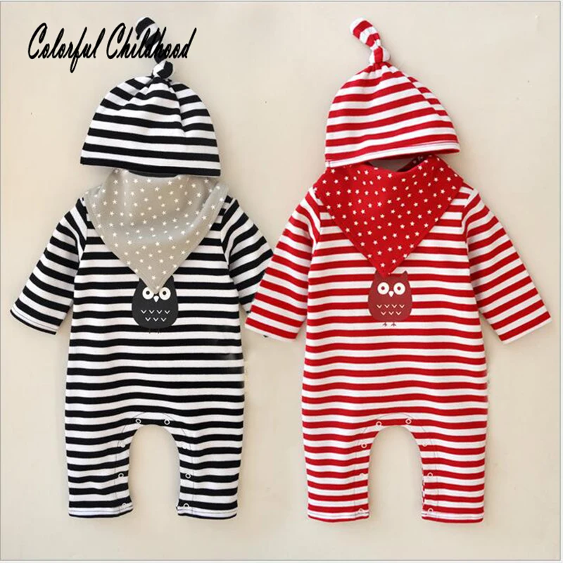 Детский хлопковый комбинезон с длинным рукавом и шапкой|newborn boy romper|boy rompernewborn |