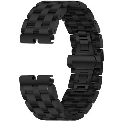 Black Нержавеющая сталь, ремешок 22 мм для часов, ремешок для часов Motorola Moto 360 1 1st Gen, ремешок с бабочкой, ремешок для часов, черный - Цвет ремешка: Black