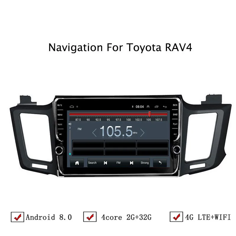 10 1 &quotAndroid 6 0/8 Автомобильная dvd навигационная система для Toyota RAV4 2013 2014 2015 2016 2018