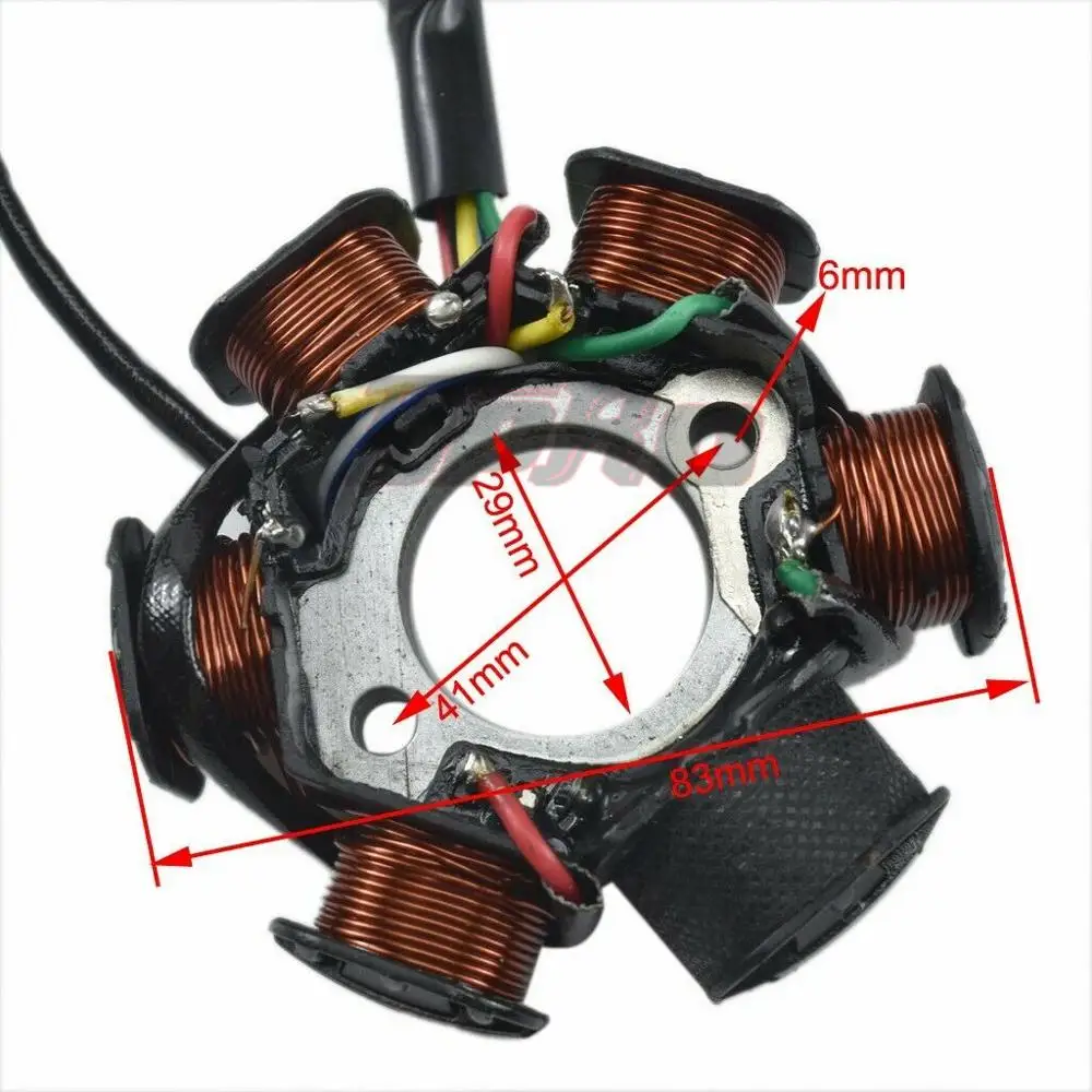 TDPRO 6 катушек МАГНЕТО СТАТОР провода катушки Pad для GY6 50cc 70cc 110cc 125cc 150cc мопед скутер