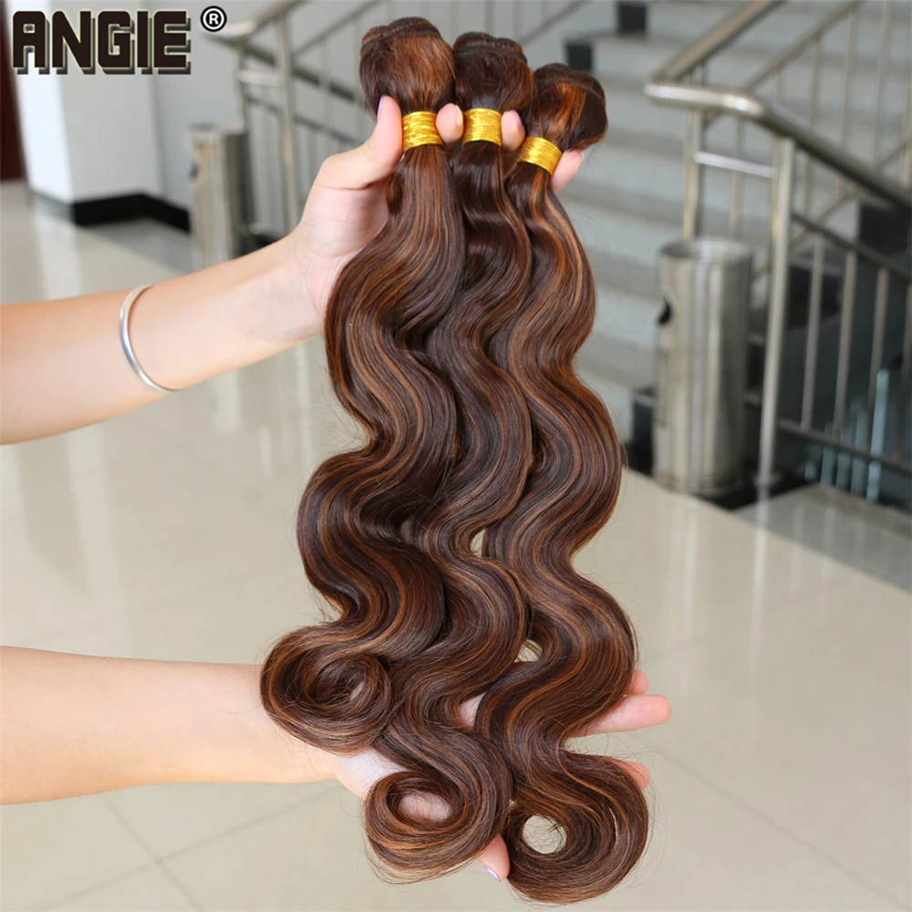 Anige Цвет P1/30 P4/30 12-20 дюймов цельнокроеное платье волнистые волосы, для придания объема, Комплект Синтетические пряди для наращивания волос кудрявый вьющиеся волосы