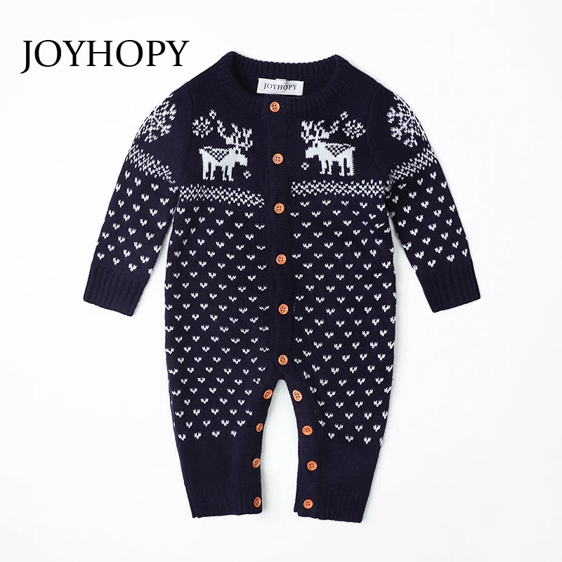 Осенний вязаный комплект одежды JOYHOPY для маленьких мальчиков и девочек Модный