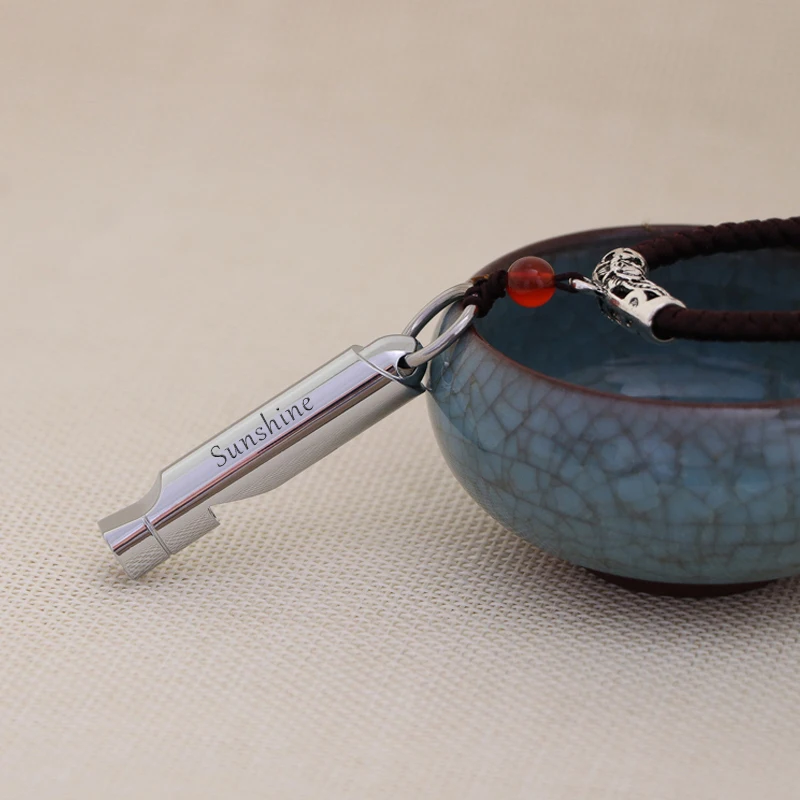 Металлический Свисток на открытом воздухе для экстренного выживания Серебряный