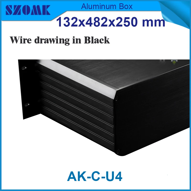 1 piece 3 U chassis rack mount aluminum project box enclosure 132(H)x482(W)x250(L) mm | Обустройство дома