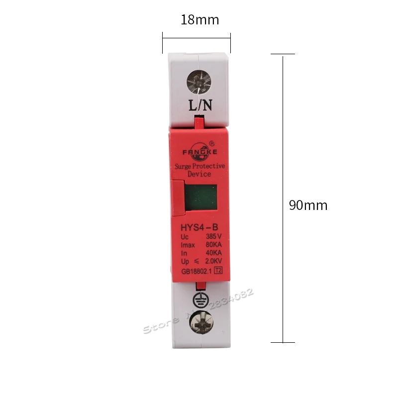 385V 40KA ~ 80KA 1 P pole SPD House Защита от перенапряжения защитное Низковольтное устройство