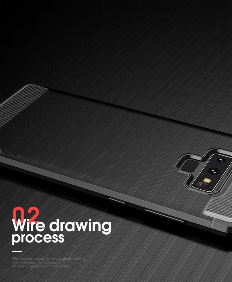 Чехол IPAKY из ТПУ для samsung Galaxy Note 8 Note 9, матовый чехол, карбоновый силиконовый чехол для samsung S7 S8 S9 Plus, чехол S7 edge