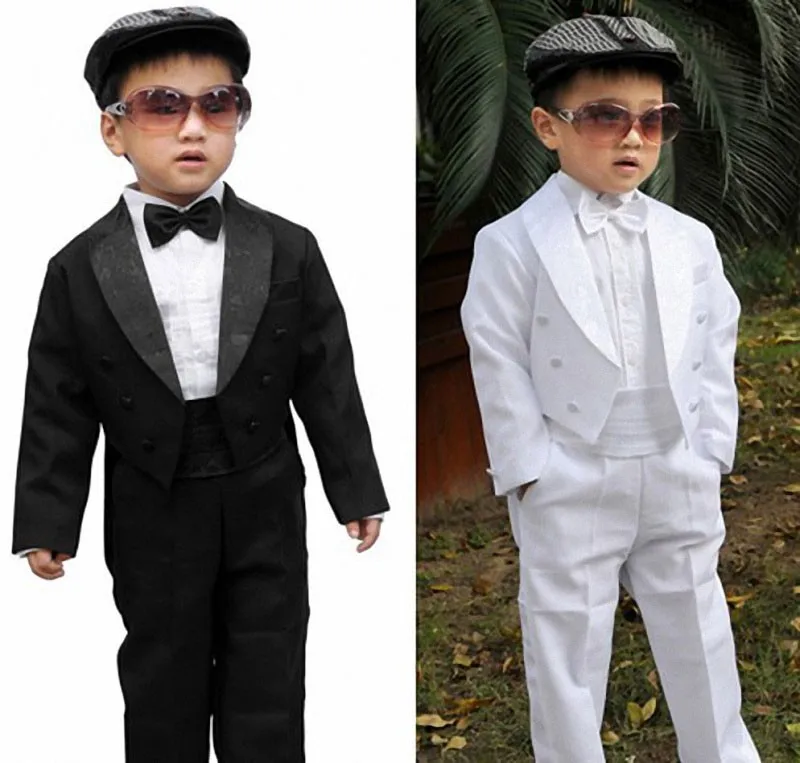 Осенне зимний детский товар 5 шт.: пальто + жилет рубашка галстук бабочка брюки