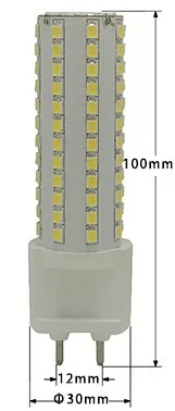 50 шт./лот 10 Вт 15 G12 Светодиодная кукурузная лампа PLC прожектор Замена галогенная AC85