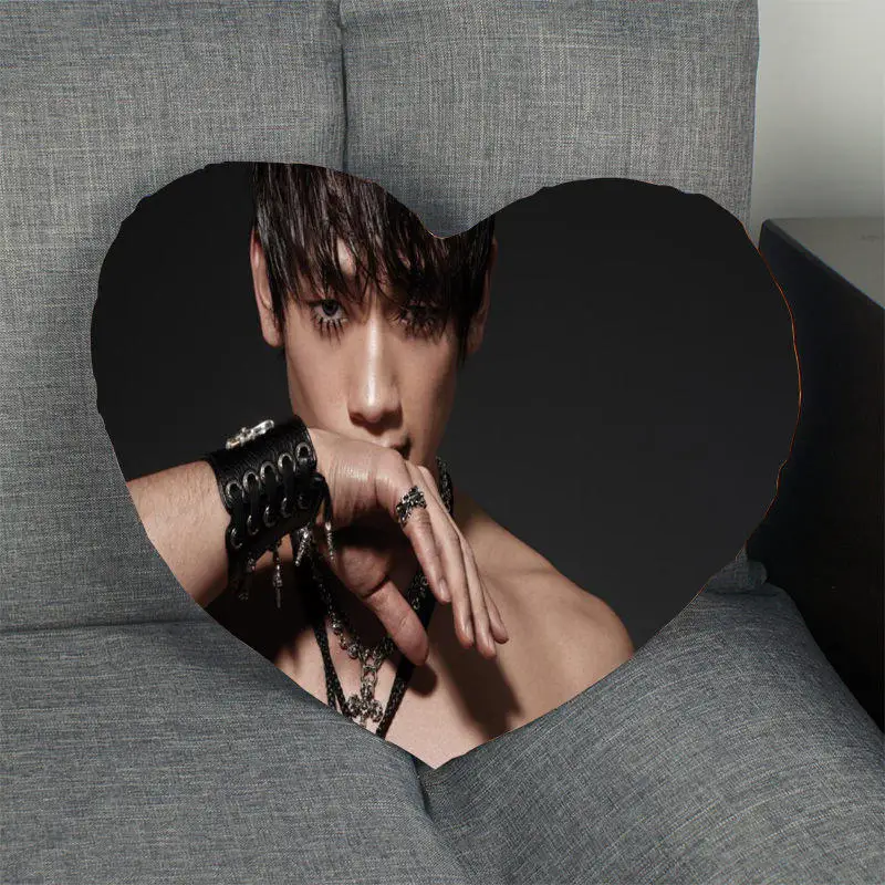 5 Kpop наволочка дождь Сердце Форма атласная тканевая Подушка Чехол для дома Спальня свадебное украшение наволочки - Цвет: 5