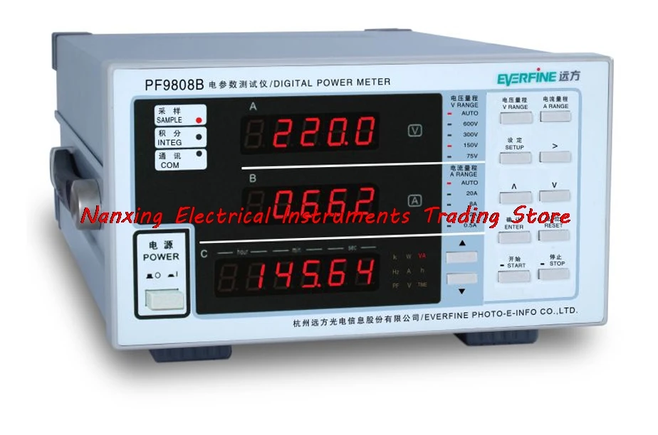 

Fast arrival EVERFINE PF9808B DIGITAL POWER METER 600V,20A Energy integral type