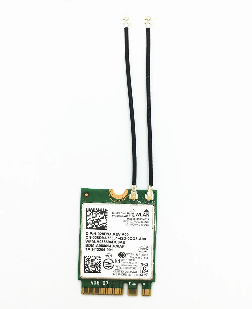2 шт./лот IPEX MHF4 к Разъем Pin антенна для Intel 8260 7265 3160 AC NGFF M.2 карта бесплатная