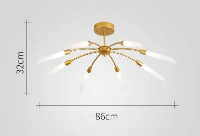 8 light gold Современная Свеча Блеск G9 Светодиодная люстра матовая черная Золотая Потолочная люстра лампа для спальни Внутреннее освещение Luminaria Lamparas - Цвет абажура: 8 light gold