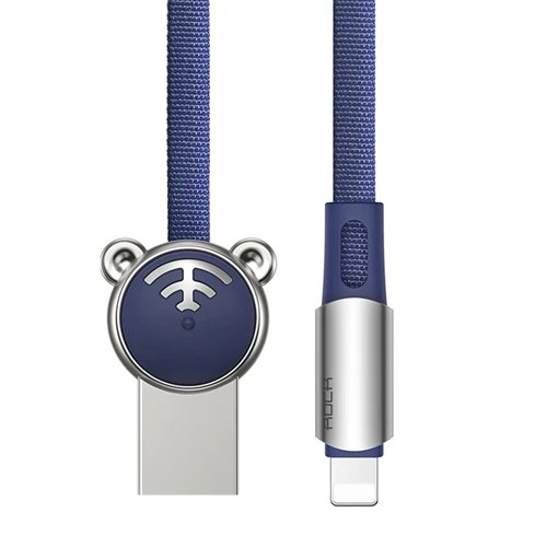 Blue Rich Tiger ROCK Китайский кабель зодиака для iPhone 8 zn-сплава зарядки синхронизации 2 в 1 кабель освещения для iPhone X XR Xs Max 8 7 6 Plus шнур передачи данных - Цвет: Blue Rich Tiger