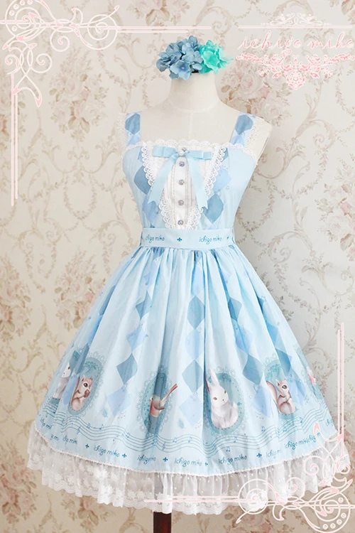 

Strawberry Witch Custom Tailored Sweet Short Sleeve Lolita Dress The Forest Song Series Printed Lolita JSK Dress