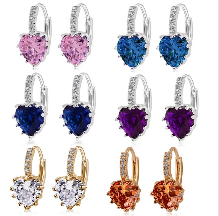 Бесплатная доставка 1 пара = 2 шт. Золотое наполнение белое/оранжевое сердце