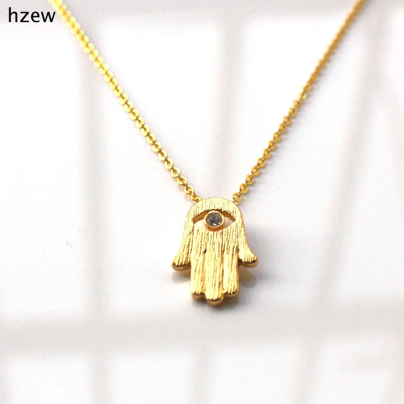 Hzew Горячий торт цельное ожерелье Хамса Рука сглаза Фатима хамса сладкий кулон