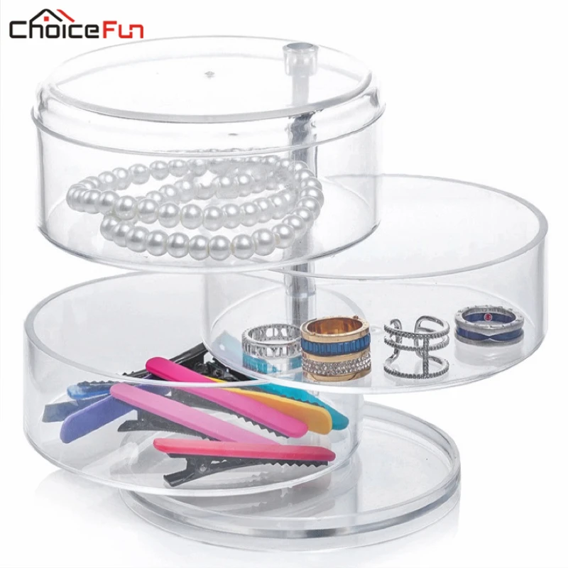CHOICEFUN комод 4 слоя Круглый Вращающийся акриловый аксессуар для волос девочек