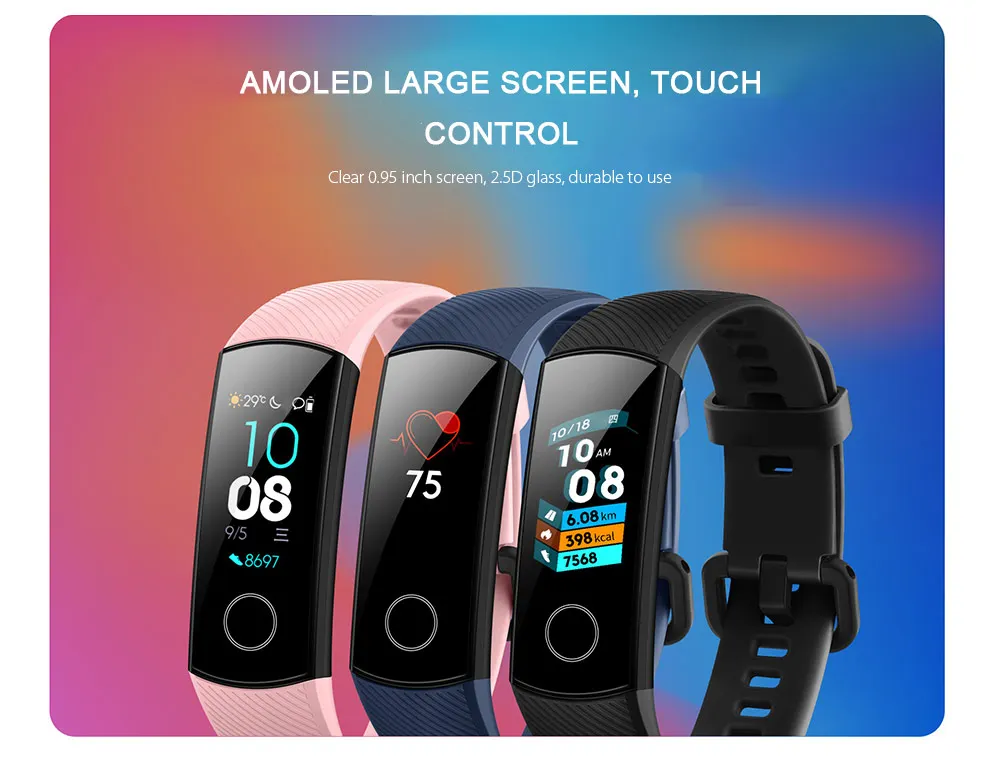 Умный Браслет HUAWEI Honor Band 4, водонепроницаемый, IP68, Bluetooth, браслет, пульсометр, шагомер, монитор сна, часы