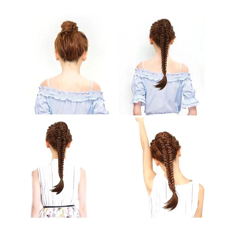 Женская плетеная заколка для волос Delice хвостик рыбий с эластичным шнурком