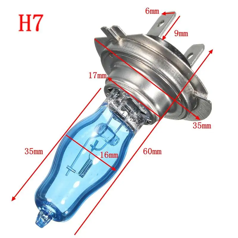 2 шт. H1/H3/H4/H7/H8/H11/HB3/HB4 6000K 12V 100W Белый вождение автомобиля, HOD, ксенон лампочка лампа светильник головной светильник автомобильные галогенные светильник