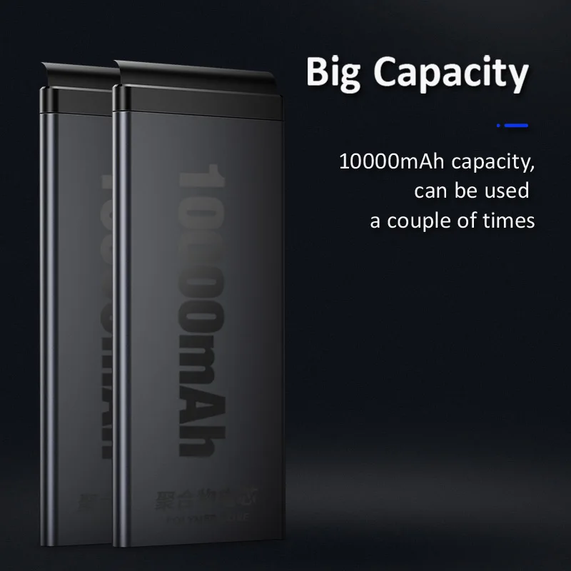 USAMS 10000 мАч mi ni power Bank портативное зарядное устройство типа C cro для iPhone X Xiaomi 9